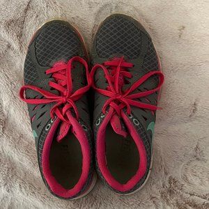 Nike Flex 2013 Run, 6.5, Gray, Pink, & Mint